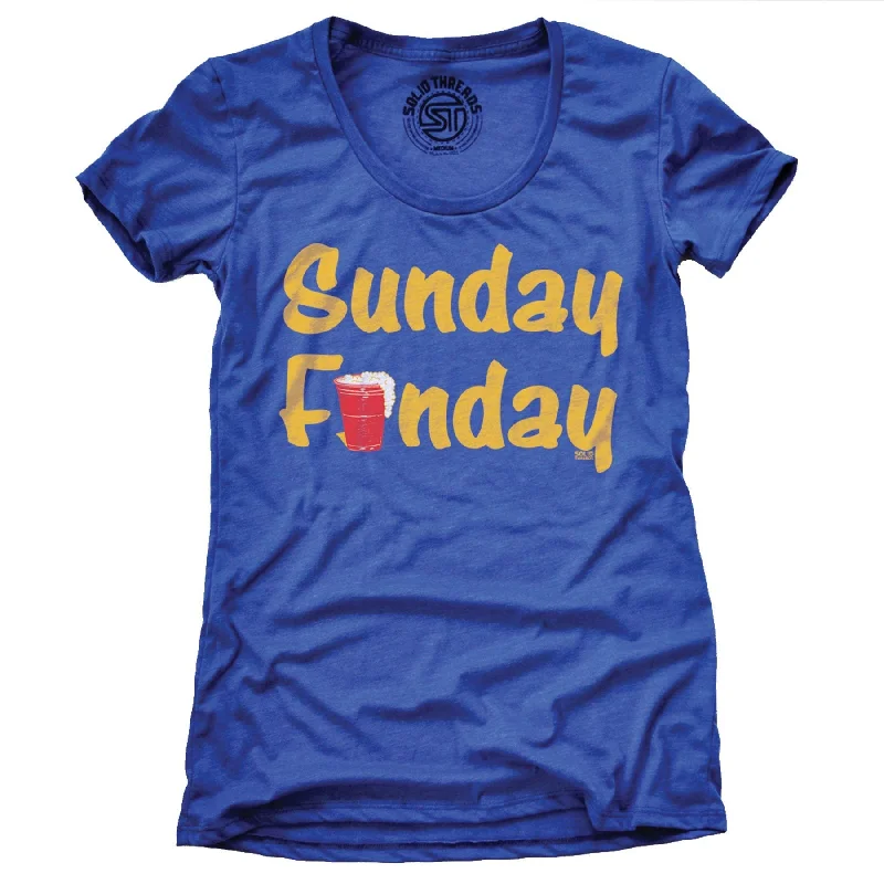 Women's Sunday Funday T-shirt Seamless Knitted Crochet
