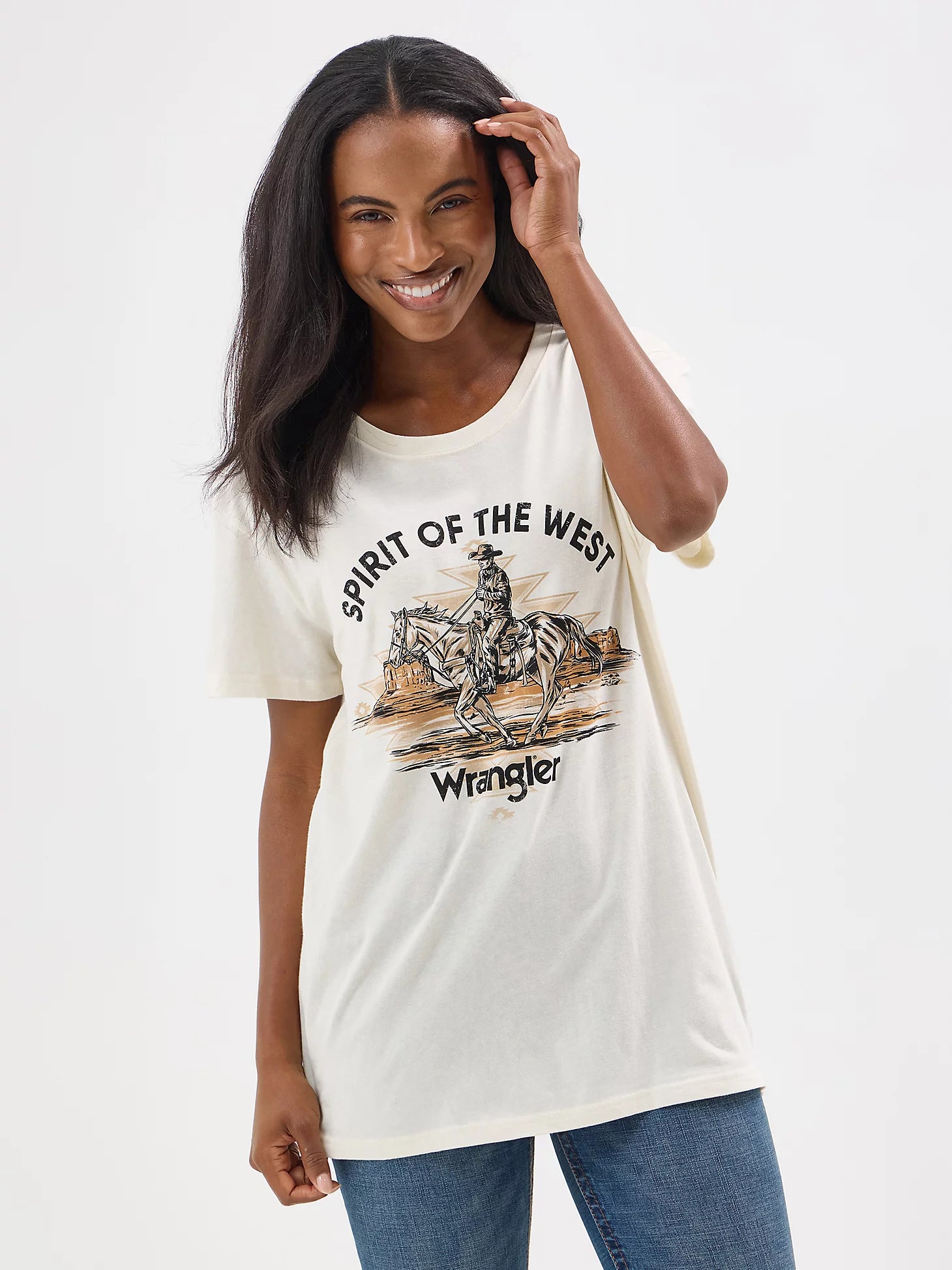 Wrangler Spirit of The West Tee Fitted T-Shirt Seamless Stretchy