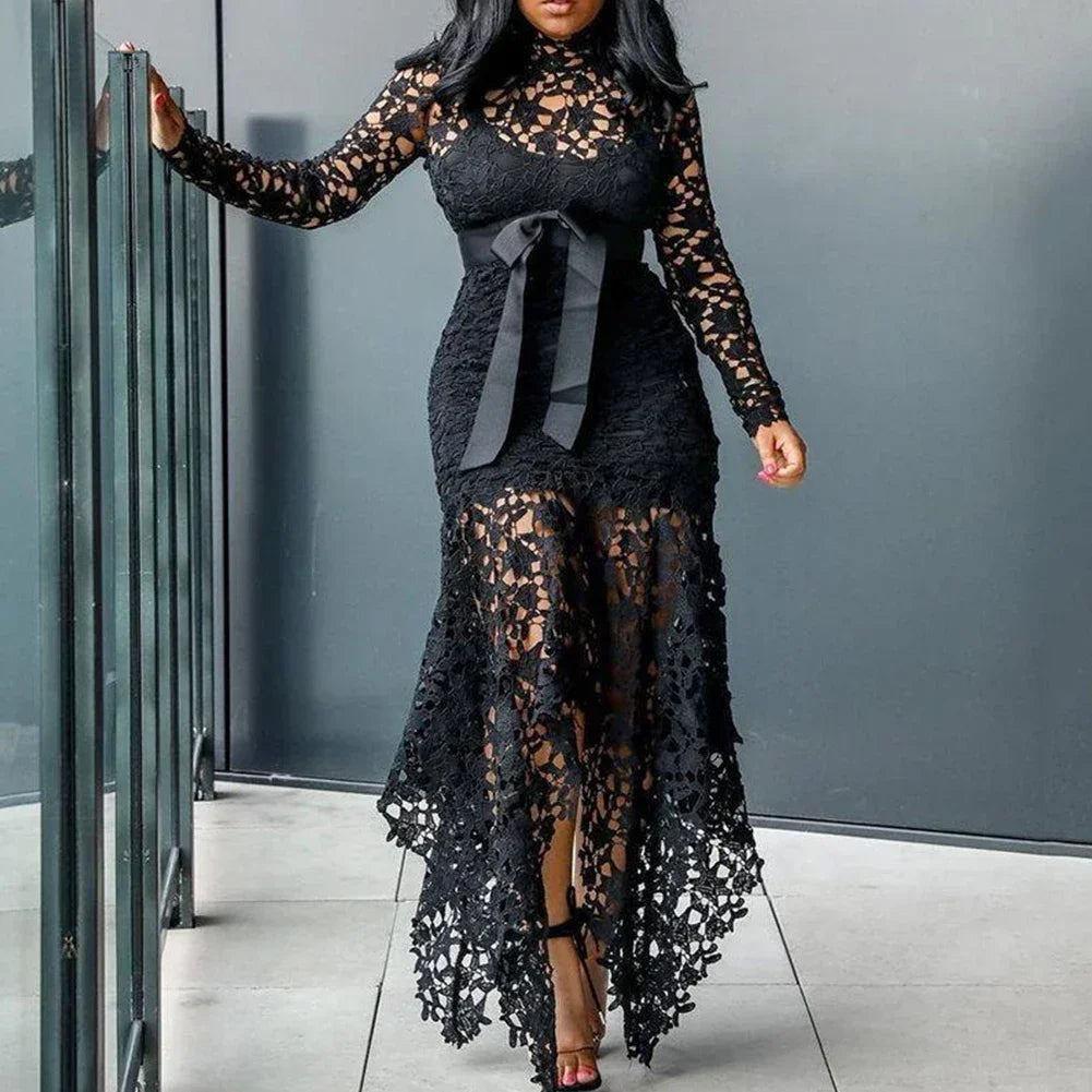 Affordable Brand New Dress Lace Women Dress Bodycon Evening Party Ladies Maxi Dresses Long Sleeve Plus Size For Women Comfortable Maxi Dress with Slits Affordable Brand New Dress Lace Women Dress Bodycon Evening Party Ladies Maxi Dresses Long Sleeve Plus Size For Women Comfortable Maxi Dress with Slits
