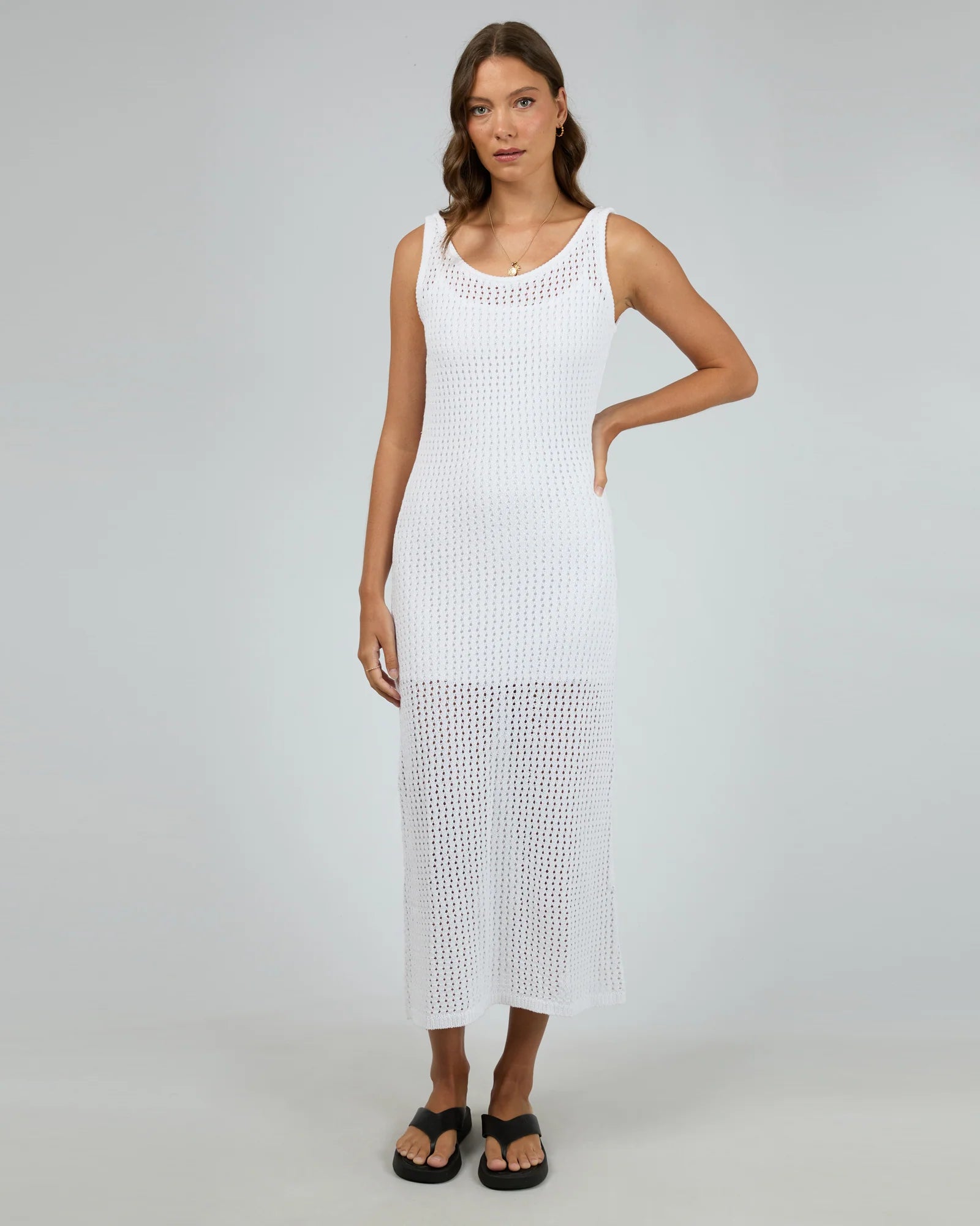 ALL ABOUT EVE CROCHET MAXI DRESS VINTAGE WHITE Fashionable Printed Maxi Dress