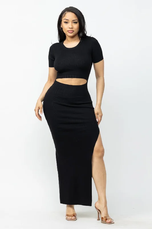 Cut Out Waist Maxi Dress Hera 23262 Trendy Maxi Dress with Belt