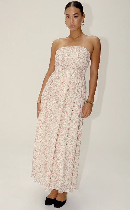 Denisse Floral Maxi Dress Elegant Floral Maxi Dress