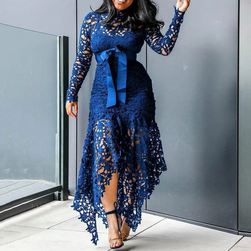 Elegant Vintage Party Sexy Black Big Size Women Long Dresses Hollow Lace Mesh Beach Bodycon Blue 4XL African Fashion Maxi Dress Cozy Maxi Dress with Slit Elegant Vintage Party Sexy Black Big Size Women Long Dresses Hollow Lace Mesh Beach Bodycon Blue 4XL African Fashion Maxi Dress Cozy Maxi Dress with Slit
