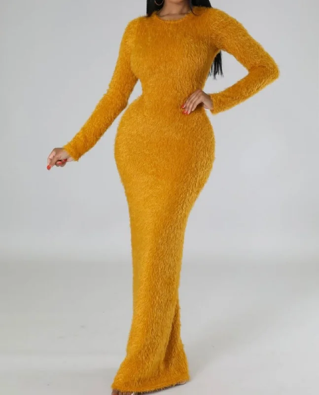 Fuzzy Season Maxi Dress Elegant Floral Maxi Dress