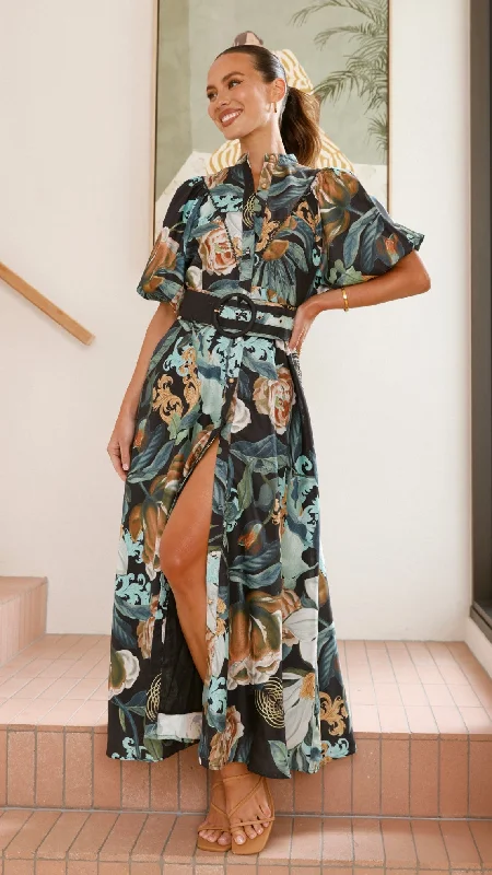 Hedley Maxi Dress - Noir Stylish Longline Maxi Dress