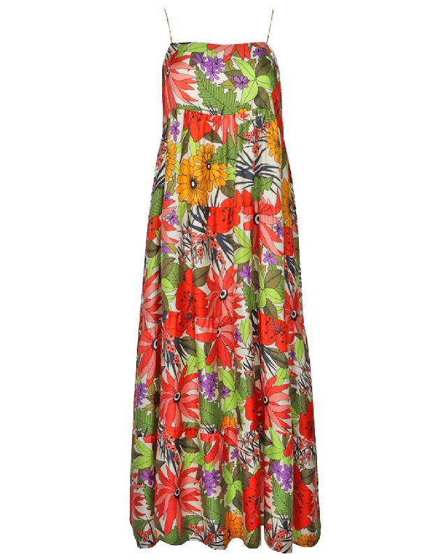 Hibiscus Fidji Maxi Dress Comfortable Cotton Maxi Dress