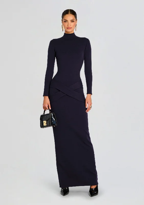 Melonie Knit Maxi Dress Stylish Maxi Dress with Pleats