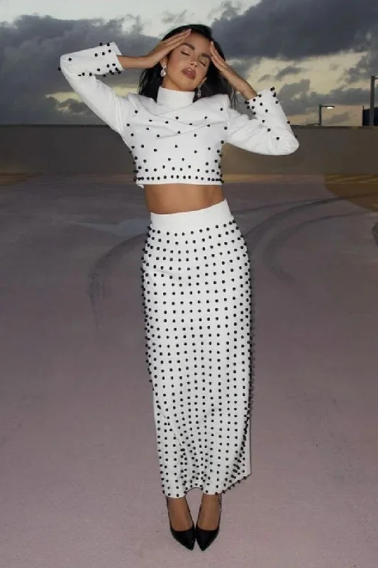 Minimalist Beadwork Embellished Crop Top High Waist Two Piece Maxi Dress Chic Button-Up Maxi Dress Minimalist Beadwork Embellished Crop Top High Waist Two Piece Maxi Dress Chic Button-Up Maxi Dress