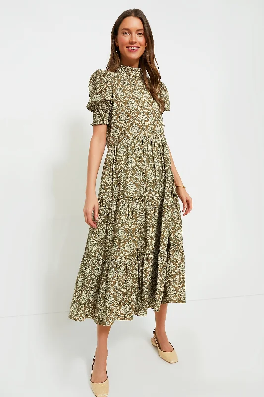 Moss Printed Bennett Maxi Dress Classic V-Neck Maxi Dress