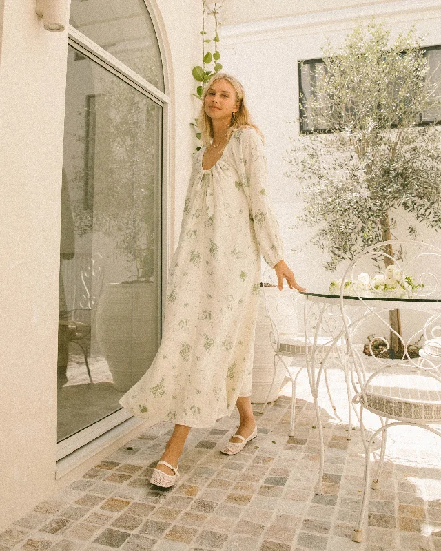 Paisley Maxi Dress | Dreamscape Cozy Ruffle Sleeve Maxi Dress