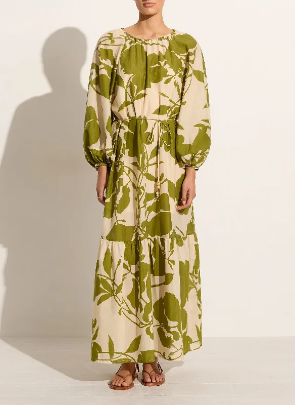 AMARIS MAXI DRESS - TERMINI FLORAL Elegant Maxi Dress with Slit