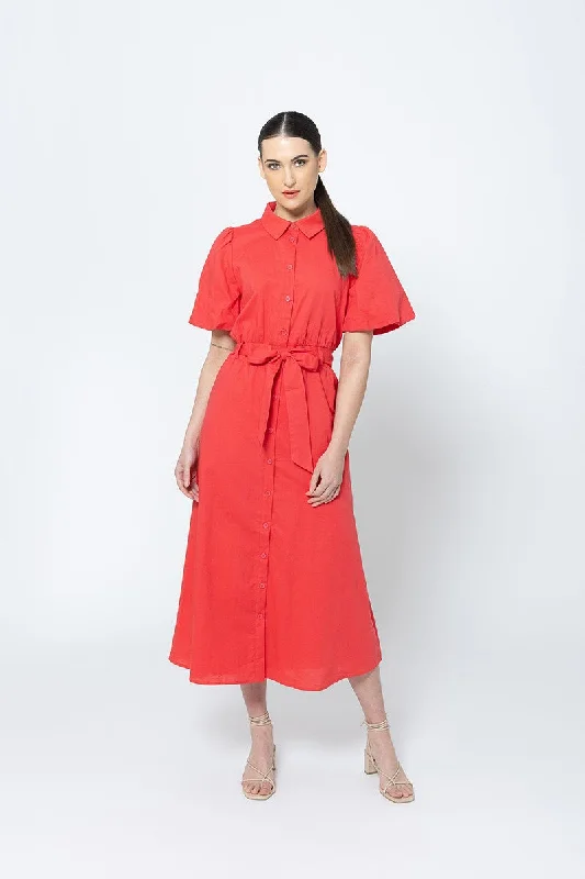 Seeking Lola J'Adore Maxi Dress - Poppy Chic Button-Up Maxi Dress