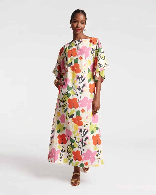 Spinnaker Maxi Dress Poppy Meadow Stylish Button-Up Maxi Dress