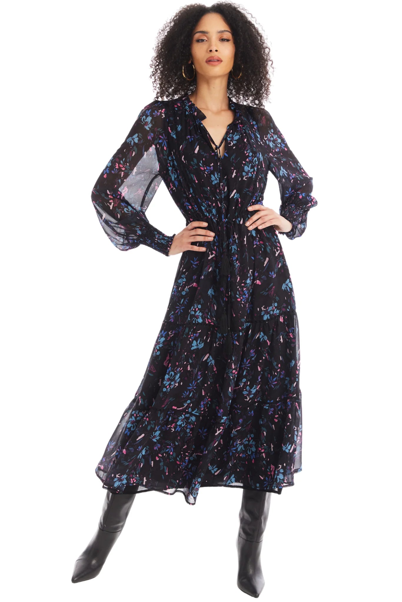 WINSTON MAXI DRESS Trendy Maxi Dress with Belt