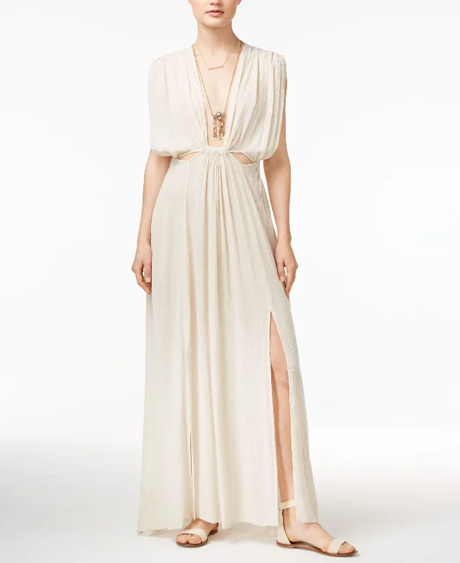 Astr Octavia Draped Maxi Dress Trendy Satin Maxi Dress