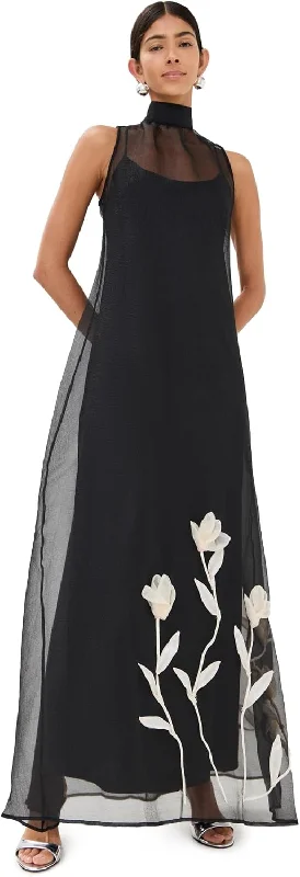 Staud Women's Albee Sleeveless Maxi Dress, Black Chic Sleeveless Maxi Dress