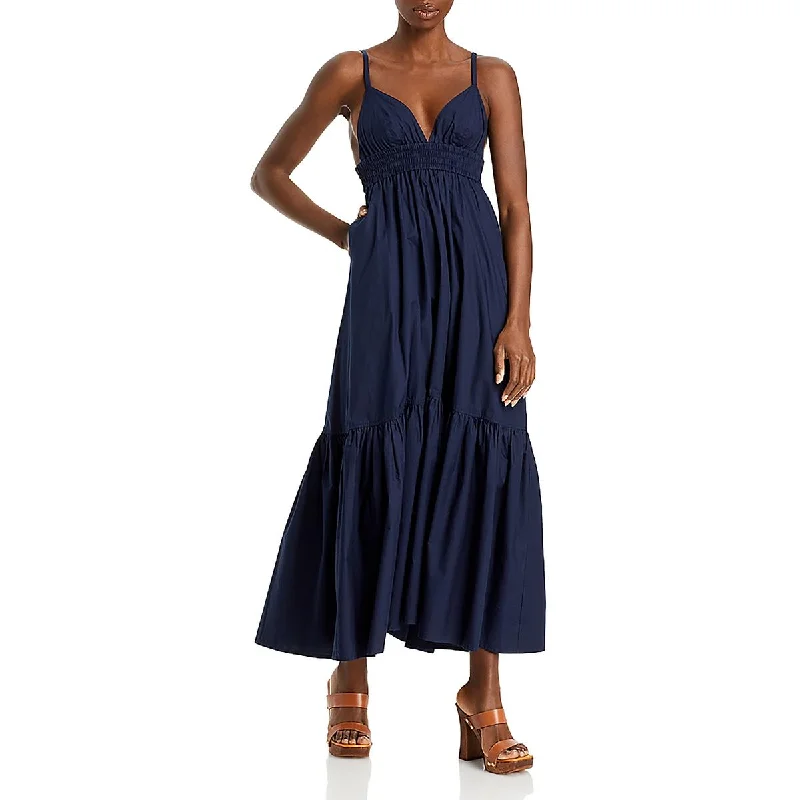 Womens Open Back Adjustable Straps Maxi Dress Cozy Wrap Maxi Dress