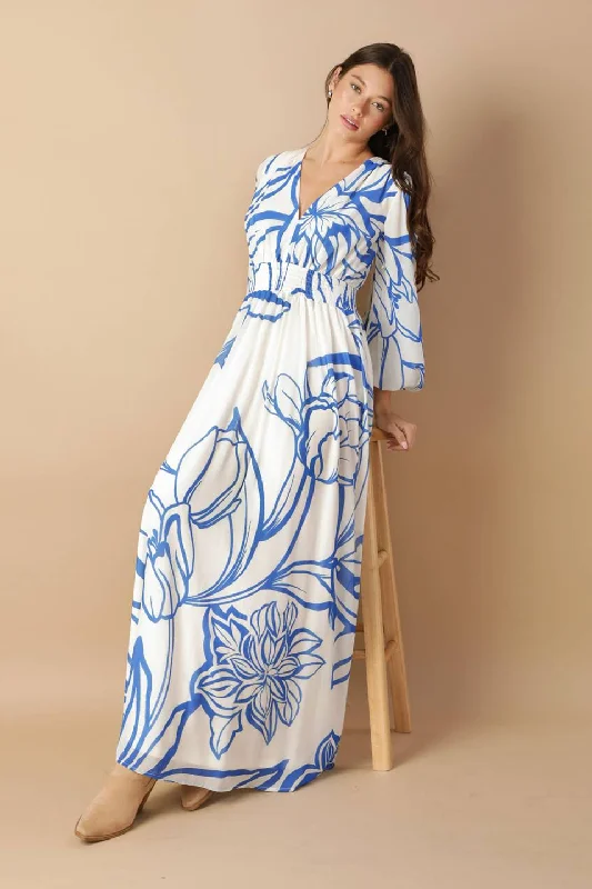 DANCING DEWDROPS WOVEN MAXI DRESS Stylish Longline Maxi Dress