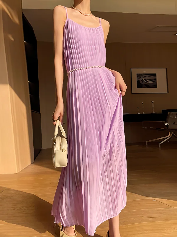 Ethereal Lavender Sleeveless Maxi Dress Trendy Floral Print Maxi Dress