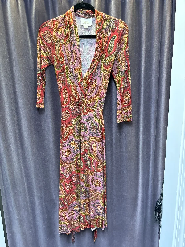 Maeve Paisley 3/4 Sleeve Maxi Dress - XS Elegant Maxi Dress with Lace