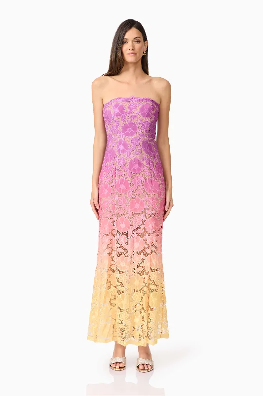 Mesmerizing Ombre Lace Maxi Dress In Purple Comfortable Bohemian Maxi Dress