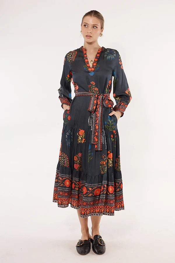 PICHOLA MAXI DRESS- RUBY YAYA Comfortable Maxi Dress with Belt