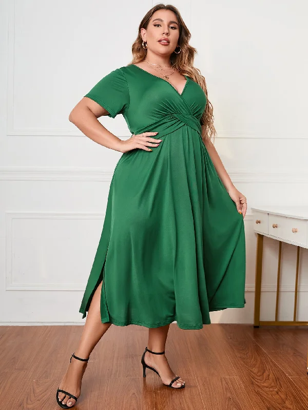 Plus Size Women Dress Loose Maxi Dress Trendy Button Front Maxi Dress