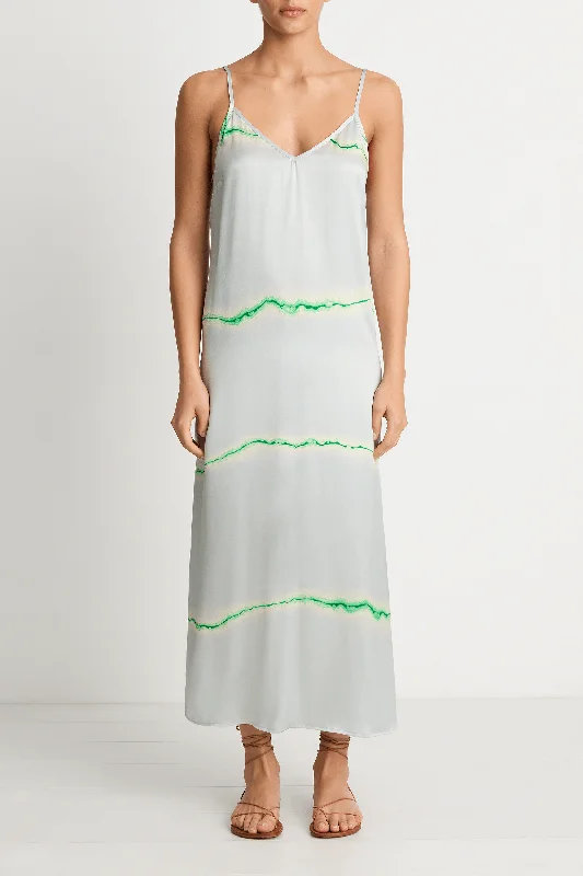 Raquel Allegra Normandie Maxi Dress - Ice Blue & Jade Cozy Knit Maxi Dress