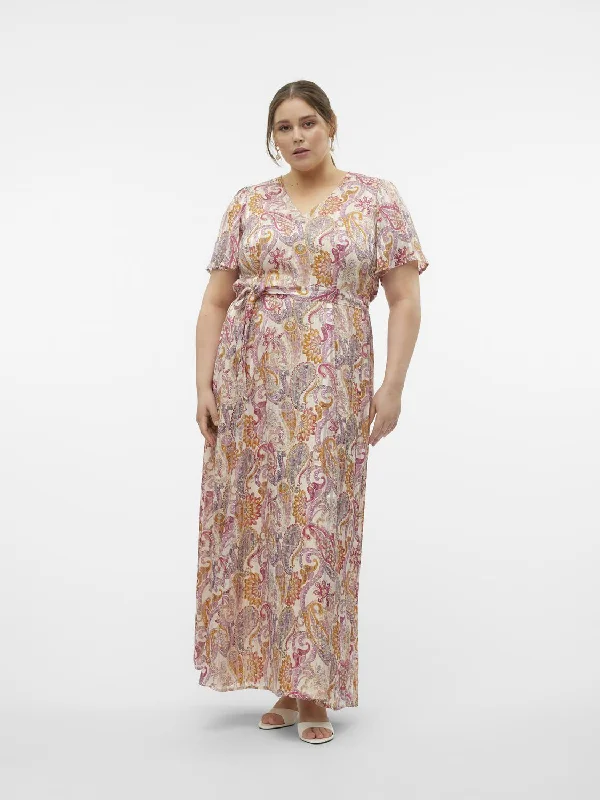 Vero Moda Curve Kira Maxi Dress Trendy V-Neck Maxi Dress