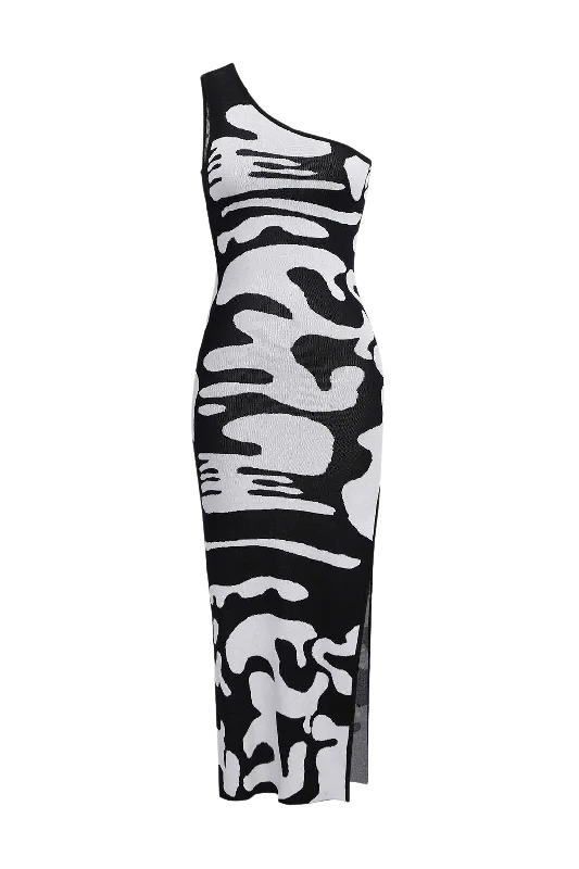 A&A Two Toned Slit Dress