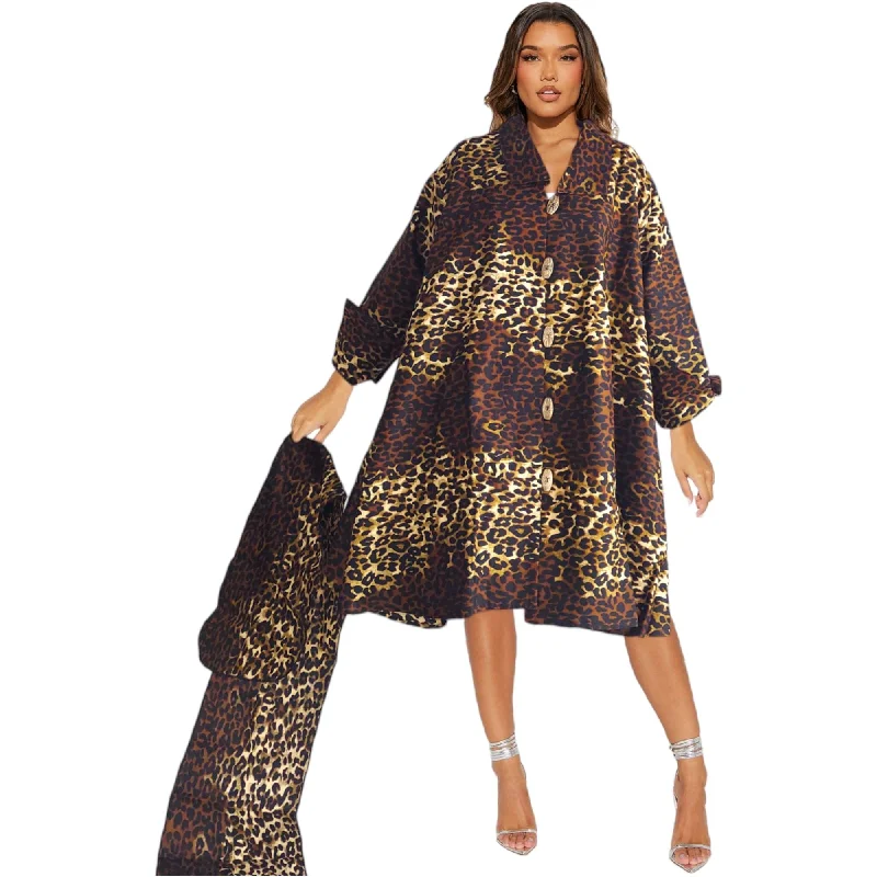 African Print Tunic Dress Coat