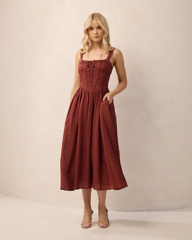 Alysha Dress-Brown