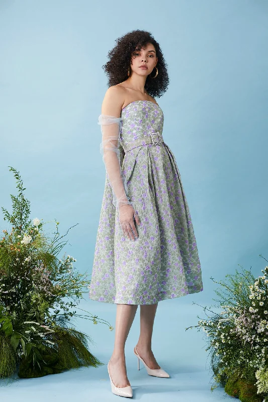 Brocade corset dress