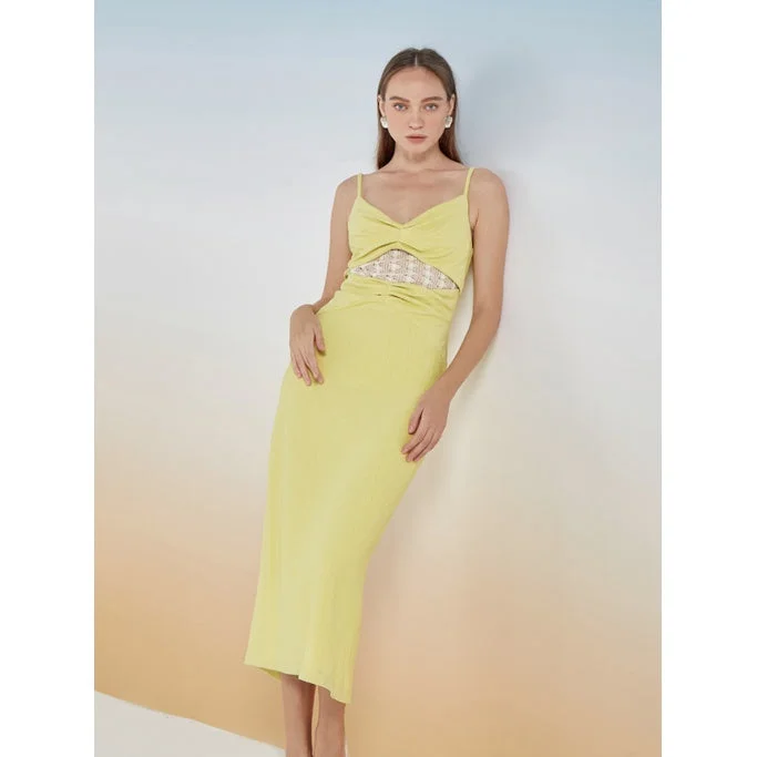 Yellow Fitted Dress