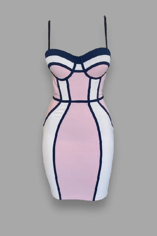Color Block Strap Dress