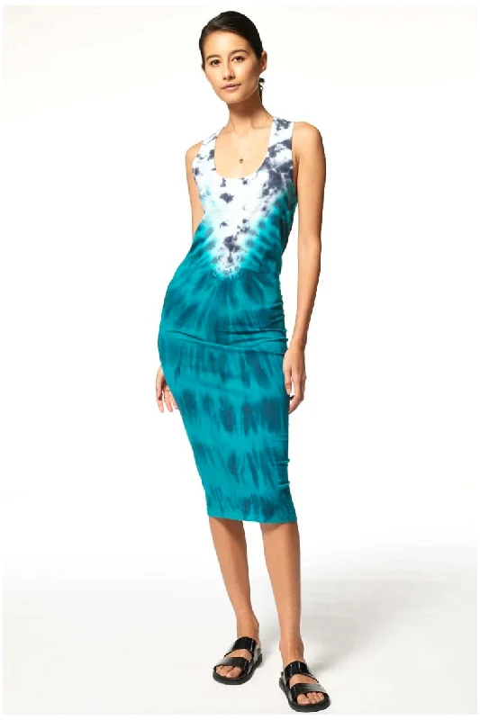 DENNY DRESS - WHITE CAP WASH