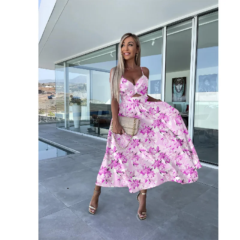 Elegant Midriff Baring Summer Dresses