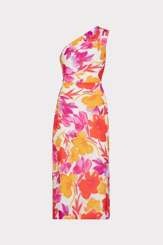 Elin Paper Peony Printed Dress