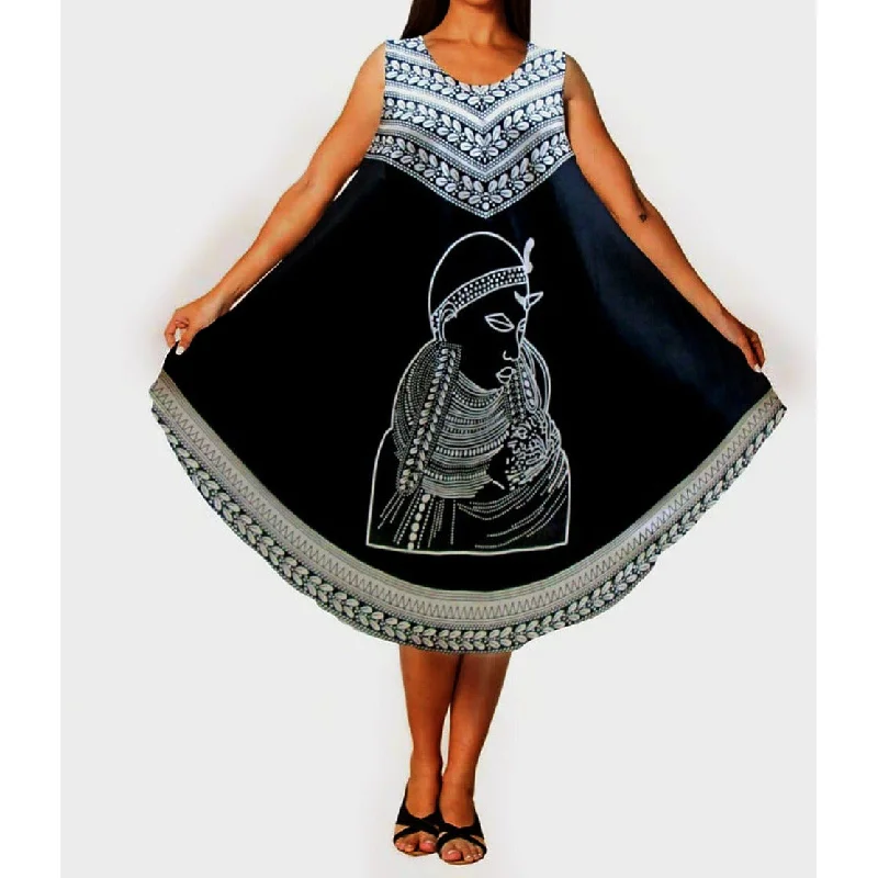 Ethnic African Print Umbrella Beach Dress Long Kaftan Loungewear Duster