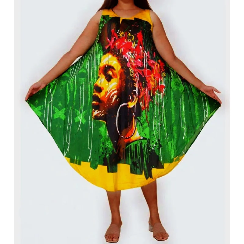 Ethnic African Print Umbrella Beach Dress Long Kaftan Loungewear Duster