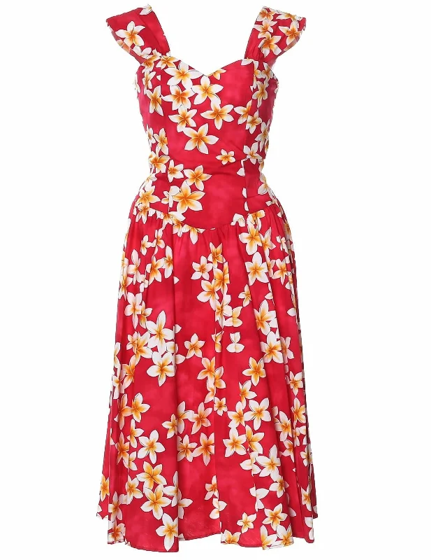 Kaheka Plumeria Sweetheart Hawaiian dress