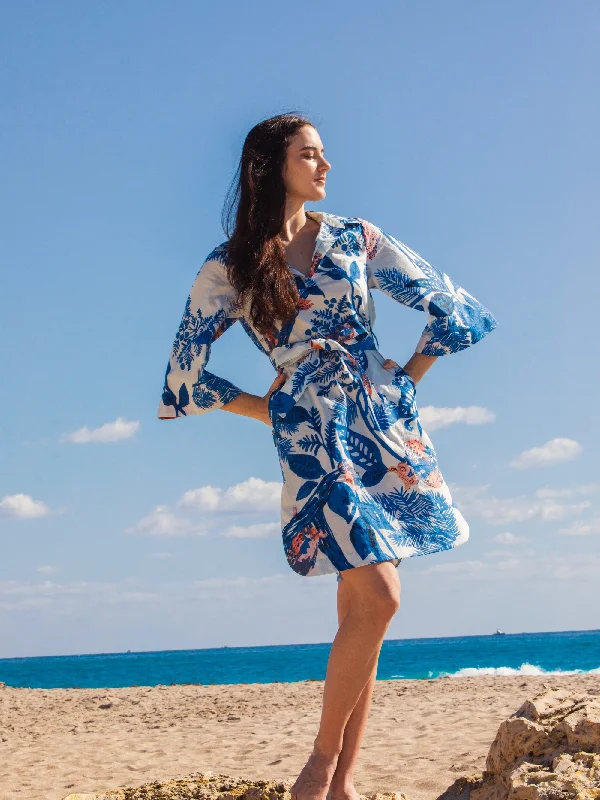 Kimono Dress | Owl Blue