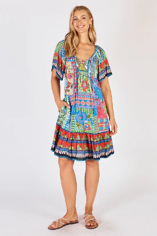 Lula Life Vivone Shirred Dress