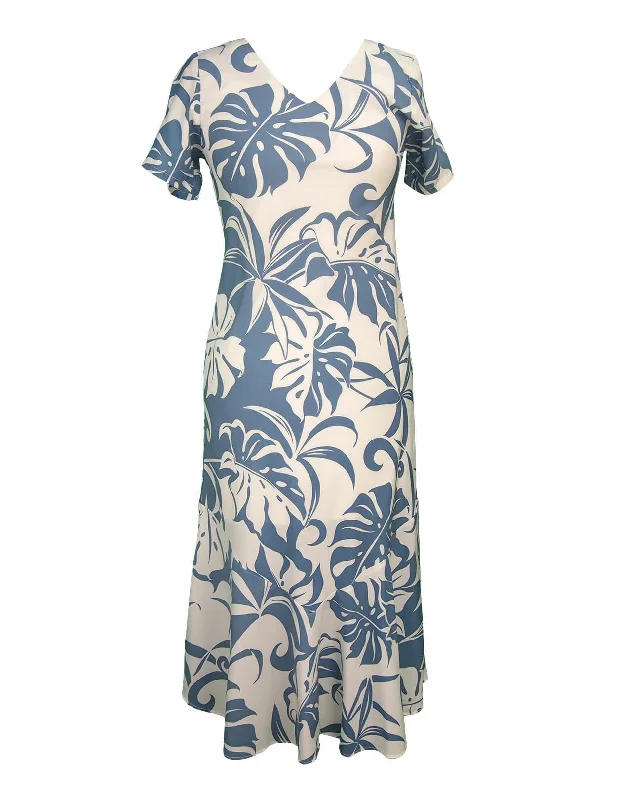 Makapu V-Neck with Cap Sleeves Dress