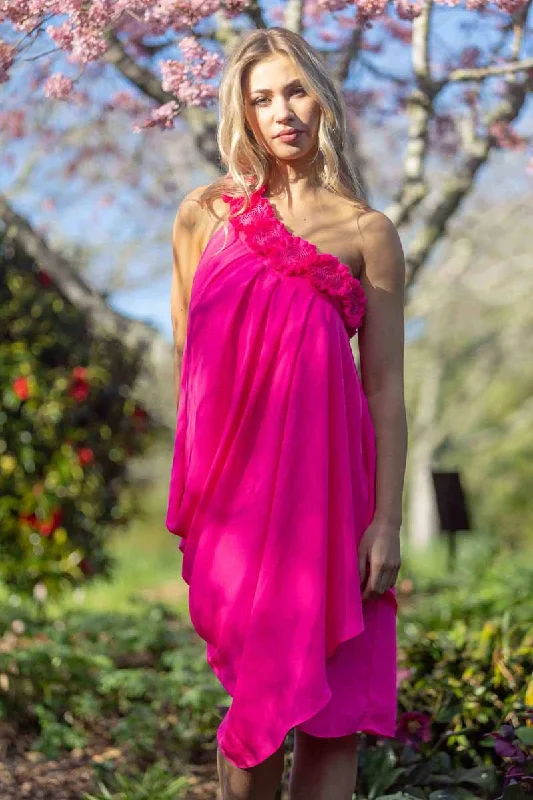 Oceans Apart Dress Fluro Pink