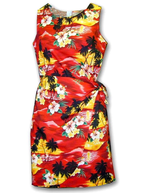 Sarong Hawaiian Dress Island Sunset
