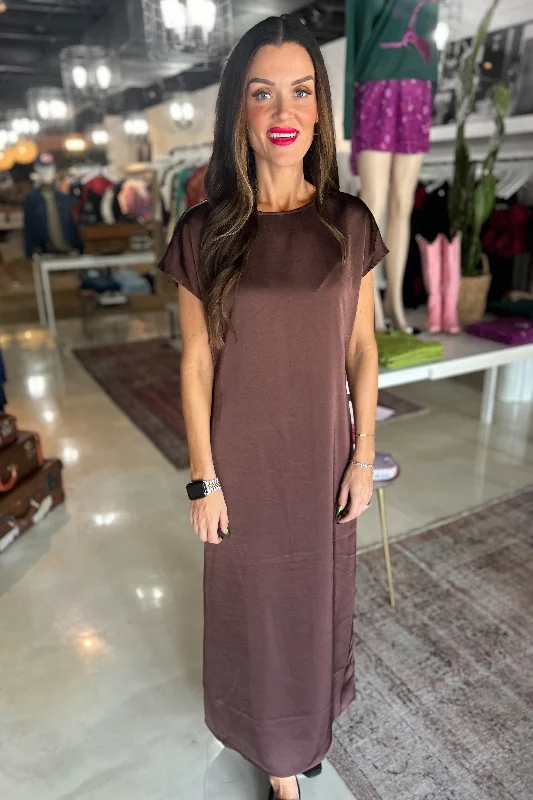 S'EDGE: Beth Dress in Chocolate
