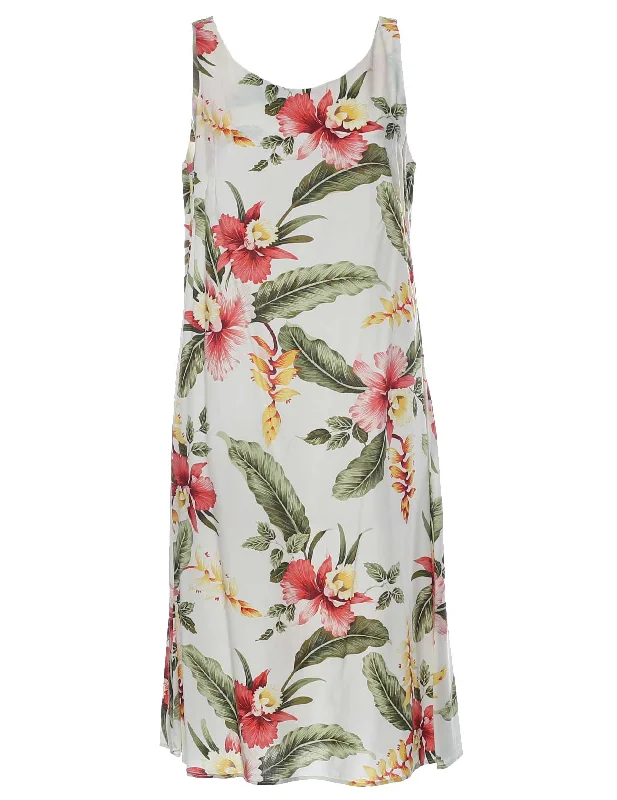 Short Hawaiian Dress Orchid Pua