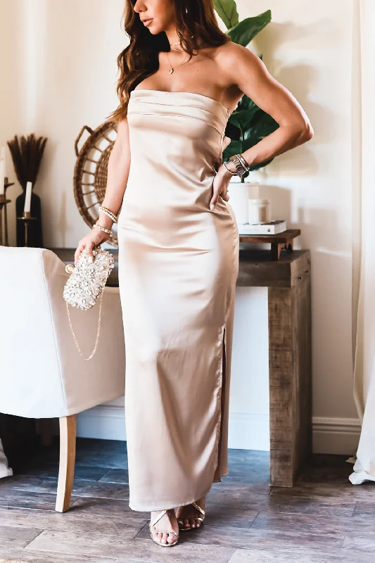 The Olivia Satin Dress- 2 Colors