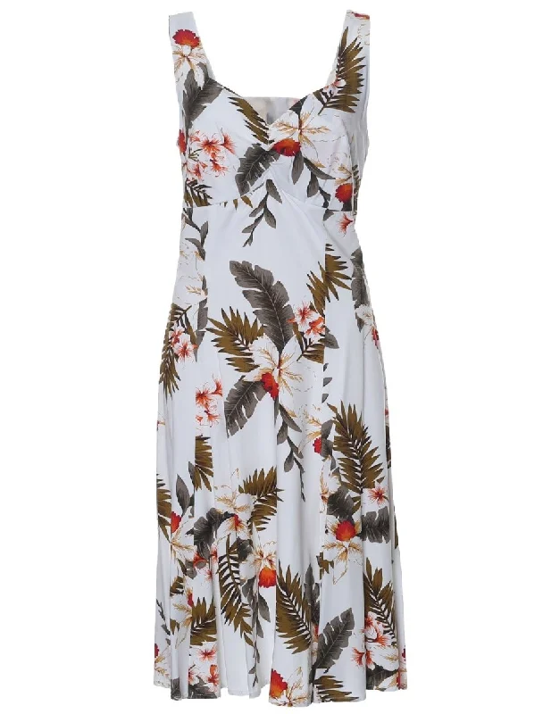 White Short Sundress Hawaiian Hanapepe